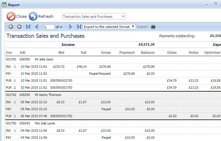 Glass Management Reporting